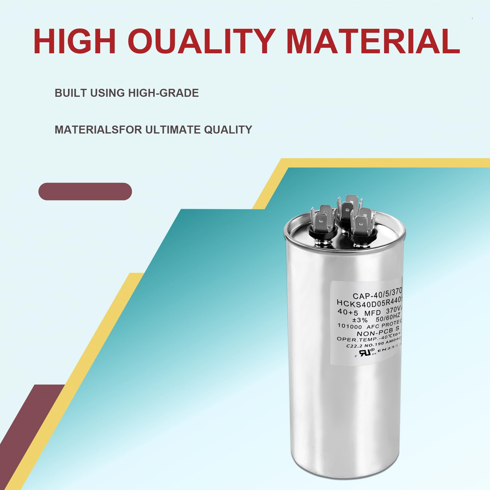 C：Fragran WSRXG HCKS400D050R440Z 40+5 µF/MFD 370/440V AC Round Dual